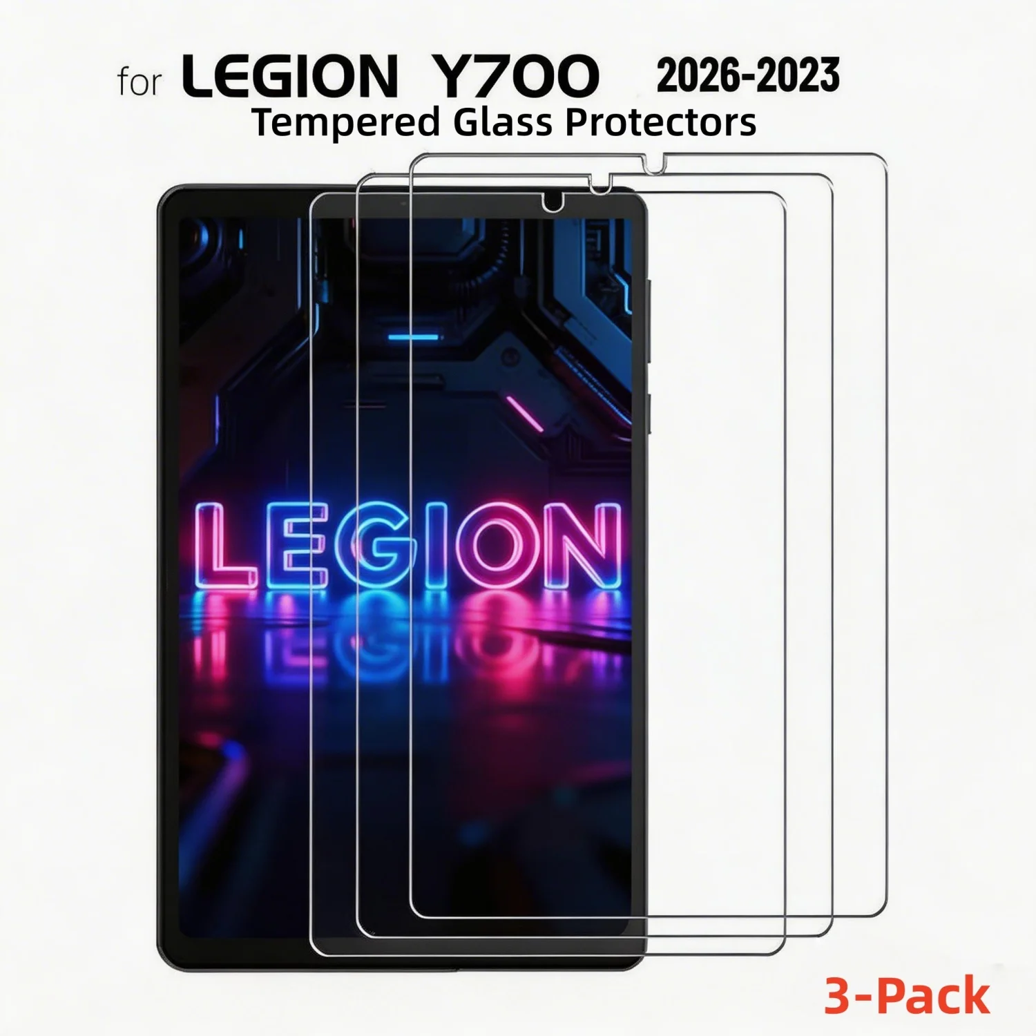 3er-Pack Displayschutzfolie aus gehärtetem Glas für Lenovo Legion Y700 8,8 Zoll Gen 5/4/3/2 (2026–2022), HD-klare, kratzfeste Displayschutzfolien