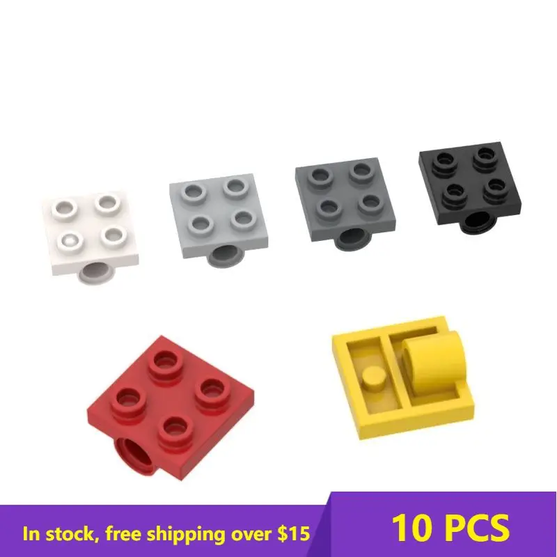 

10PCS Bricks 10247 2444 2x2 Bottom Side With A Hole High-tech Building Block Model Kids Toy DIY High-Technical Brick Parts Gifts