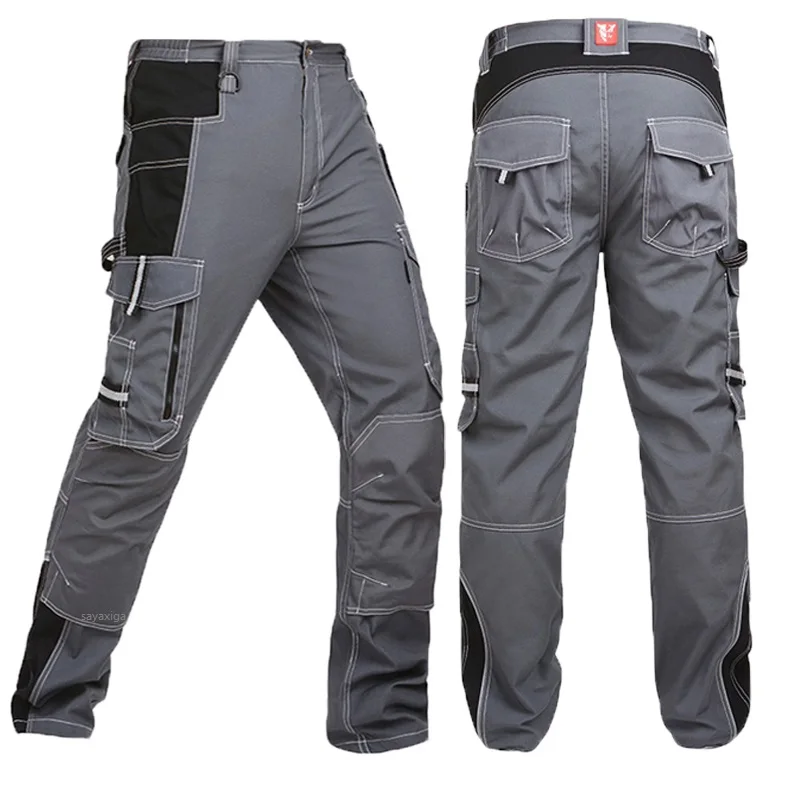 Technical Worker Trousers Multi Pocket Wear Resistant Construction Work Pants Men Workwear Cargo Pants Man Multi Pocket Trousers