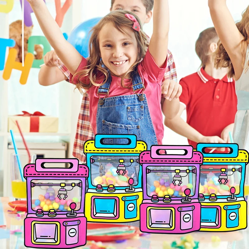 5/20Pcs Cartoon Candy Gift Bags Portable Snack Food Packing Bags Self-Sealing Plastic Pouch Kids Birthday Party Favors Wedding