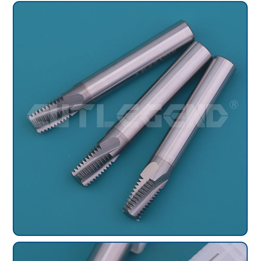CUTLEGEND HRC65 Hartmetall-Rohrgewindemesser NPT 1/4 3/4 1/16 1/8 3/8 1/2 Kegelgewinde NANO-Beschichtung für Edelstahl – Detail 9