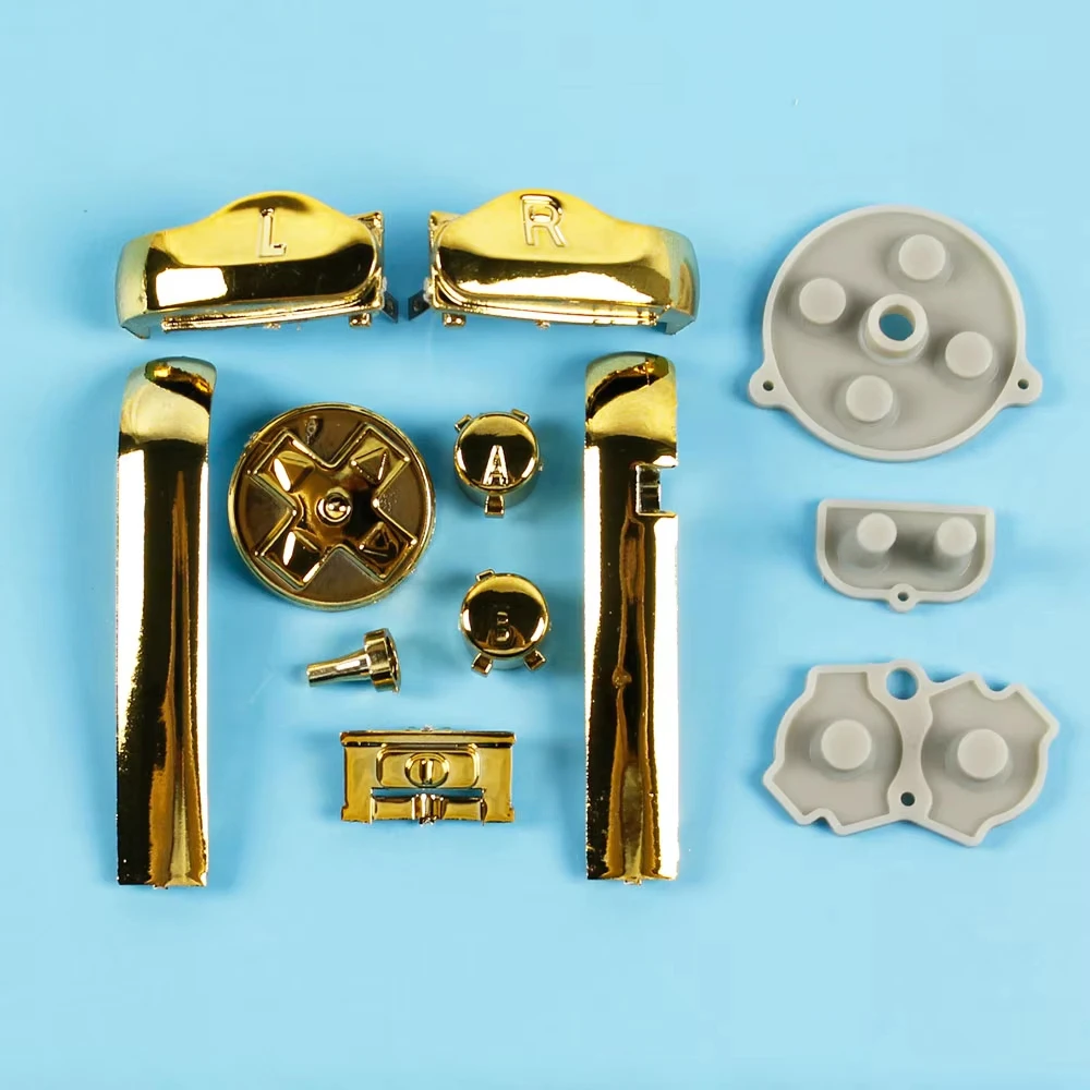 1 Set für Spielkonsolen-Zubehör, GBA, leitfähige Silikon-Tasten mit D-Pad, Netzschalter, Tastatur, Ersatzteile – Detail 6