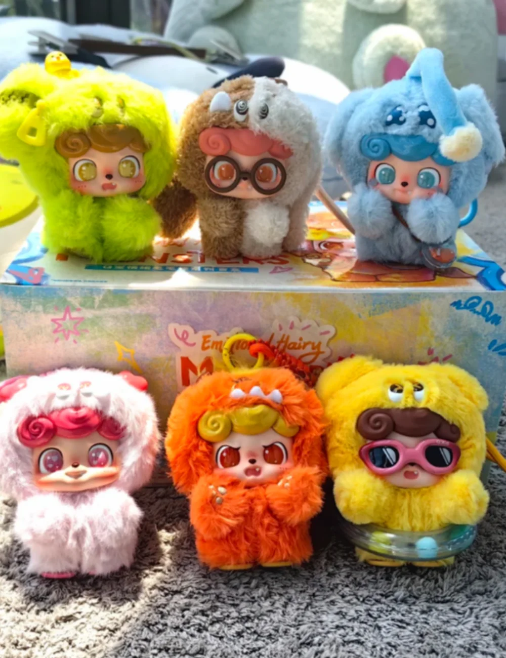 

Genuine Q.Kid Emotional Hairy Monsters Series Blind Box Cute Vinyl Doll Pendent Mystery Box Cartoon Decor Toys Birthday Gift