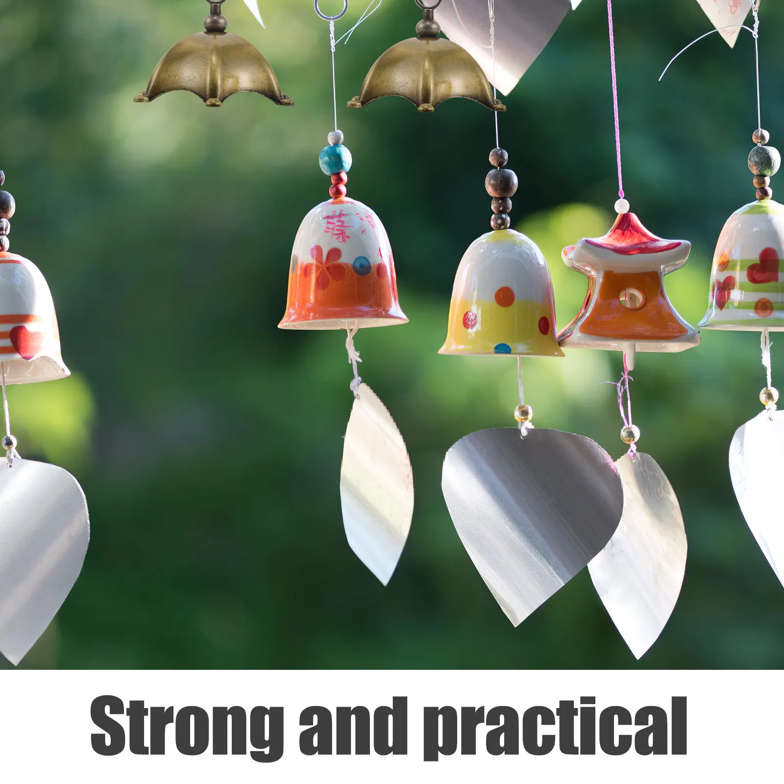 4Sets Copper Wind Chime Caps Vintage Metal Replacement Tops for DIY Wind Bell Accessories Outdoor Garden Decor