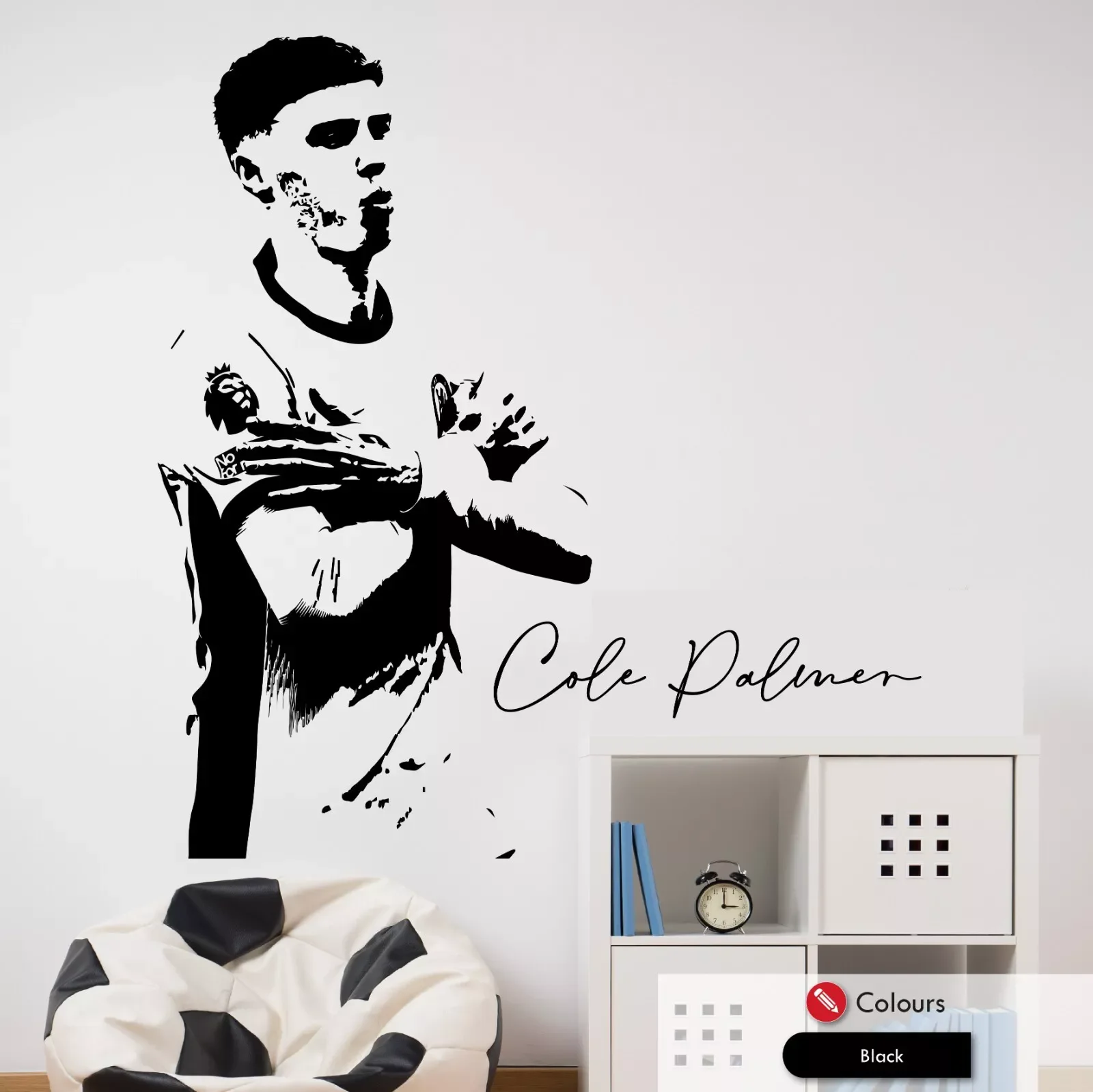 Cole Palmer   football soccer  self-adhesive  removable Wall Sticker Art  Decal Mural   Decor