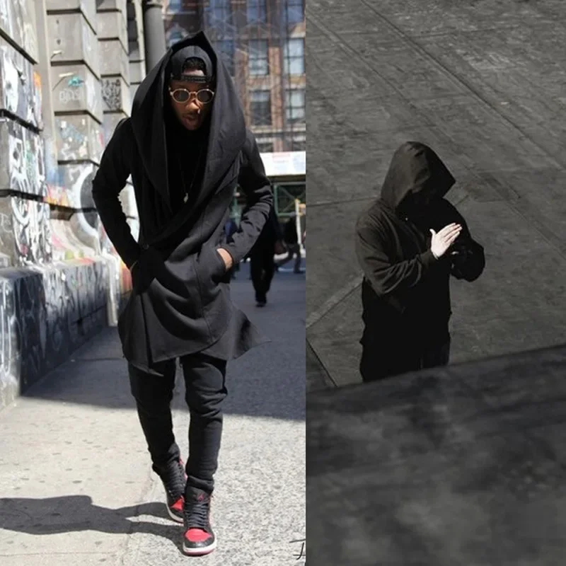 معالج القرون الوسطى تأثيري أزياء الهالوين الرجال القوطية عباءة كرنفال القاتل قاتل غيبوبة ثوب حفلة المرحلة خمر رداء XF2357