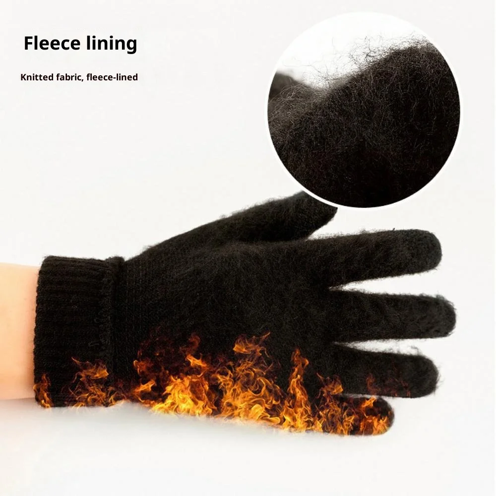 

Модернизированные теплотехнические зимние перчатки с сенсорным экраном и термозащитой, вязаные перчатки для альпинизма, вождения, пешего туризма, подарок для женщин и мужчин