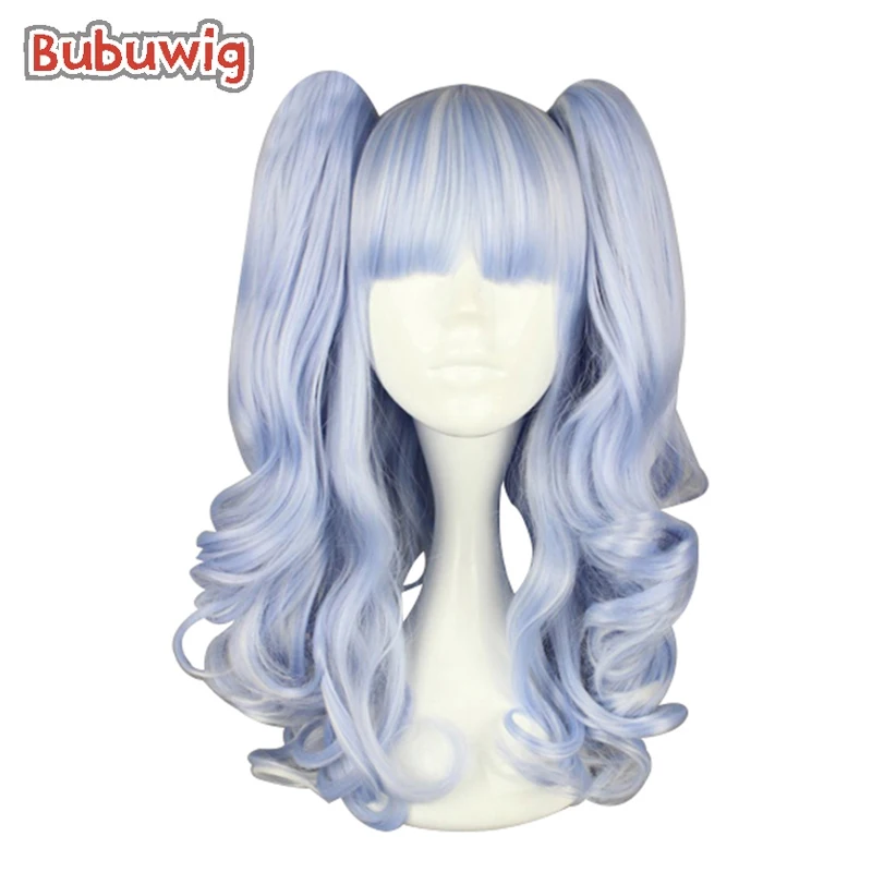 

Bubuwig Synthetic Hair 6 Colors 50cm Ponytail Wig Women Long Curly Mixed Blue Cosplay Pink Red Purple Lolita Wigs Heat Resistant