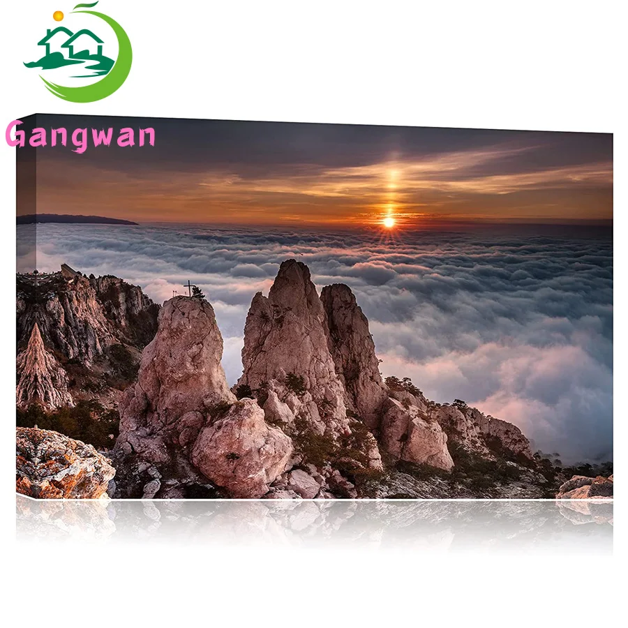 

5 D Diamond Painting "Mountain Sunset Clouds" landscape Full Square round Drill Handmade Diamond Embroidery Cross Stitch Decor