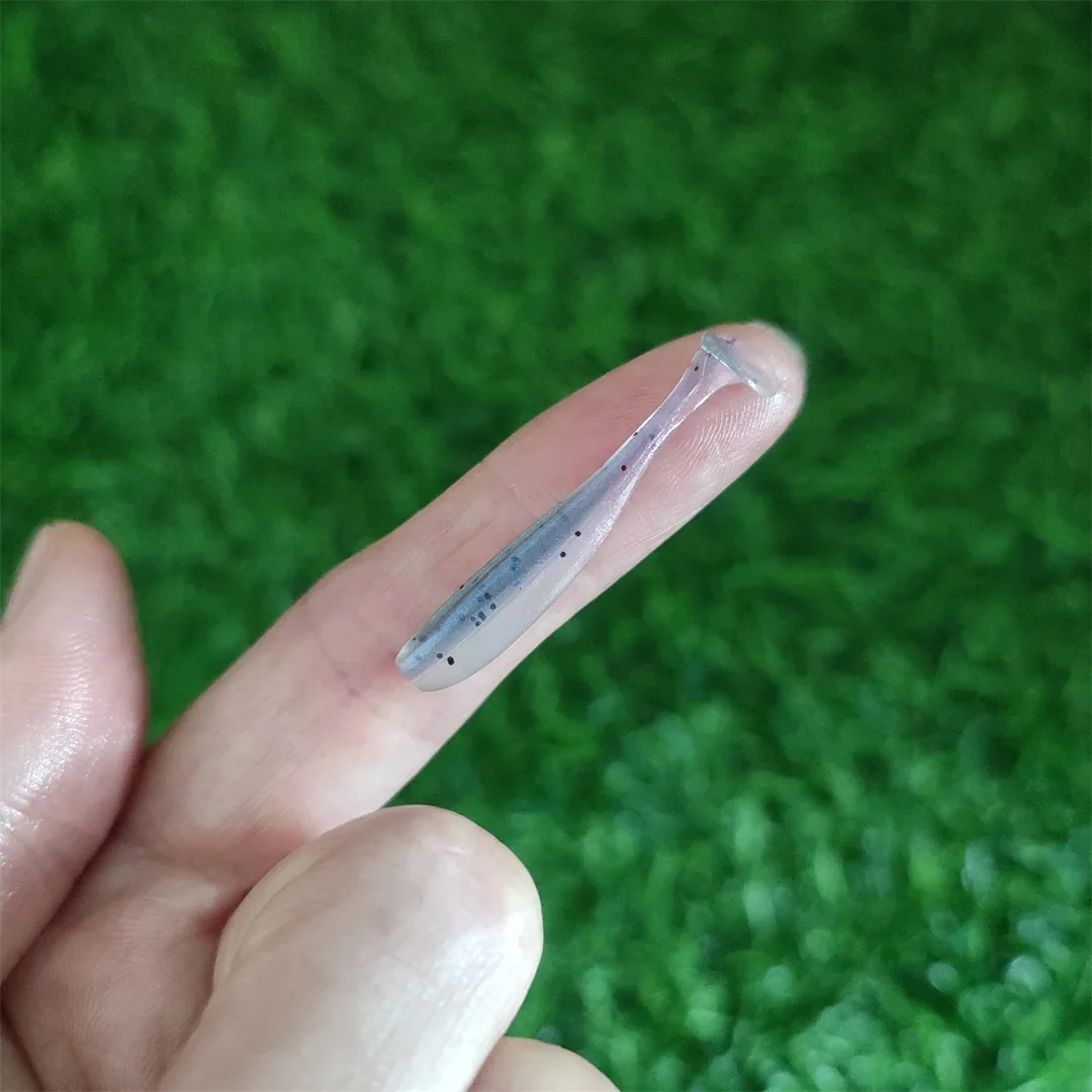 400pcs 35mm Ajing Soft Rock Fishing Lure T Tail Swimbait Wobblers Drop Shot Mini Shad Ocean Sea Bass Rockfishing Pesca