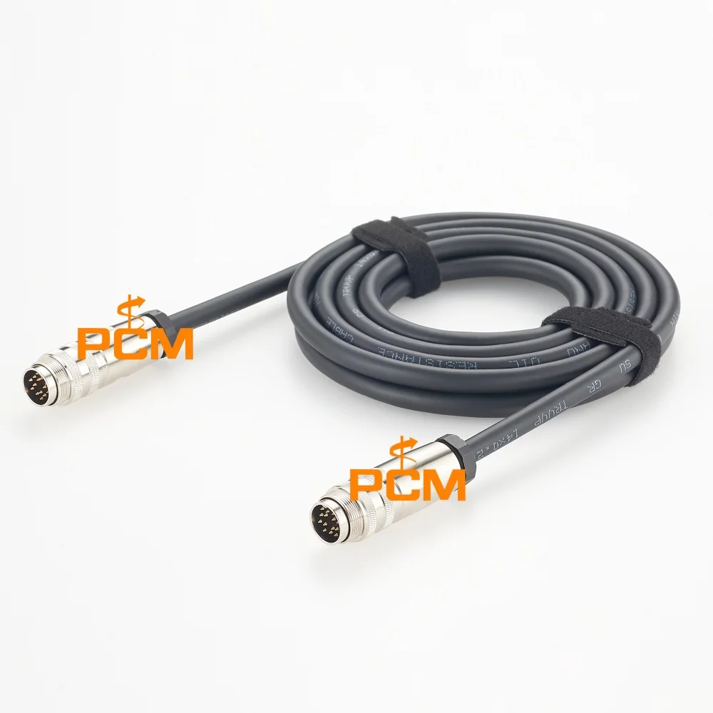 M16 14 Pin Male to Male 3D Profiler Sensor Cable for Domino V-Series Printer to I/O Box Compatible with VEY1402 Industrial Cable