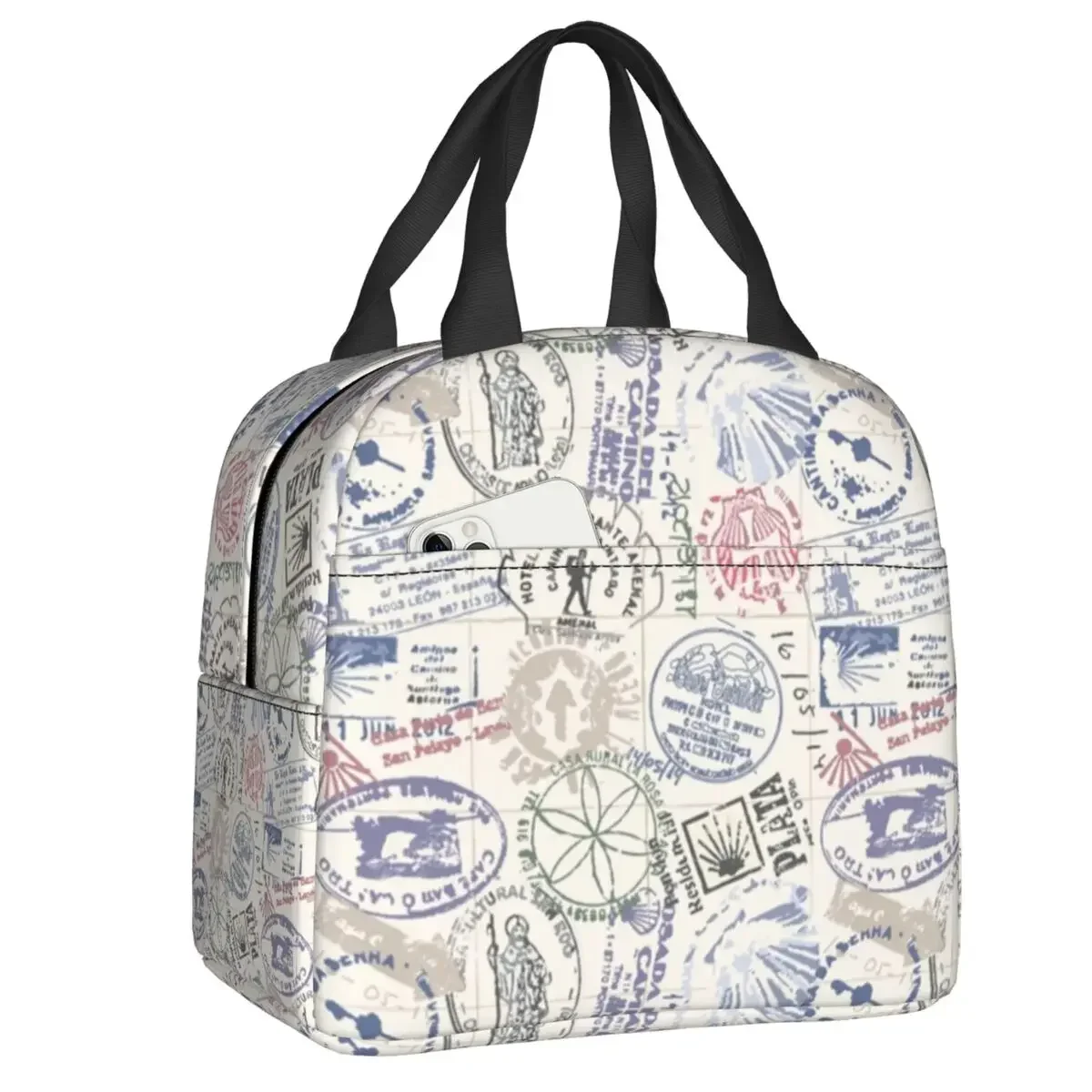 Bolsa de almuerzo personalizada España Buen Camino De Santiago, refrigerador térmico para mujer, caja aislada para niños y escuela