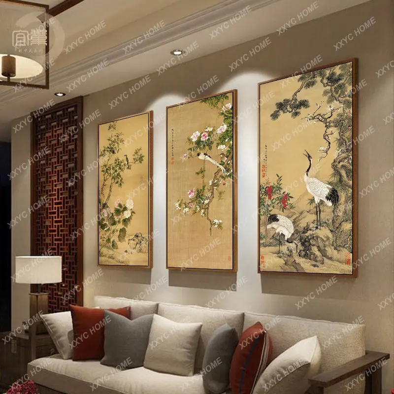 

Decorative Painting Mural Landscape Painting Background Wall Decorative Painting Traditional Chinese Painting Entrance Painting