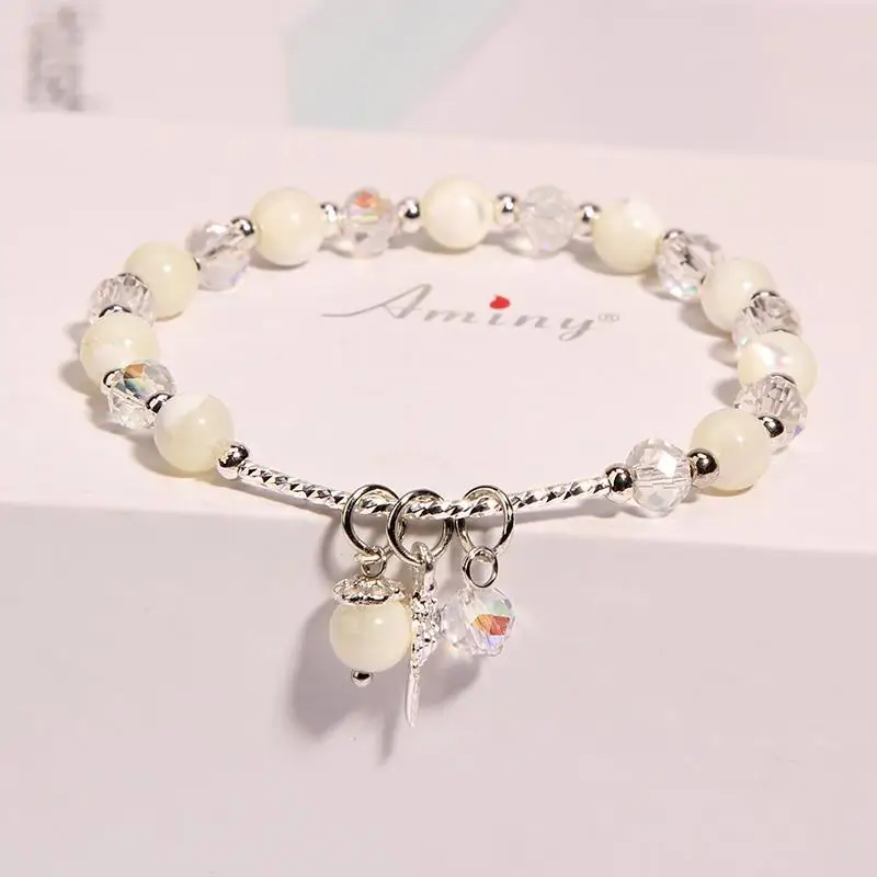 New Fashion Women's Lucky Colorful Crescent Pure Simple Daisy Bracelet Festival Lover DIY Charm Jewelry Foot Chain Gift