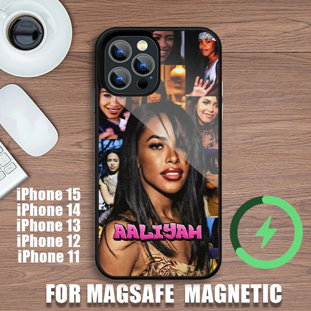 Singer A-Aaliyahs Phone Case For iPhone 11 12 13 14 15 Plus Pro Max Charging Magsafe Magnetic Wireless Cover