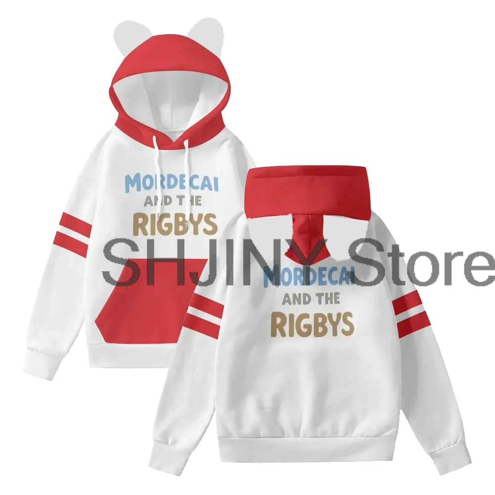 

Mordecai and the Rigbys Matchless Hoodie Unisex Cat Ears Hooded Sweatshirt Long Sleeve Streetwear Women Men Funny Clothes
