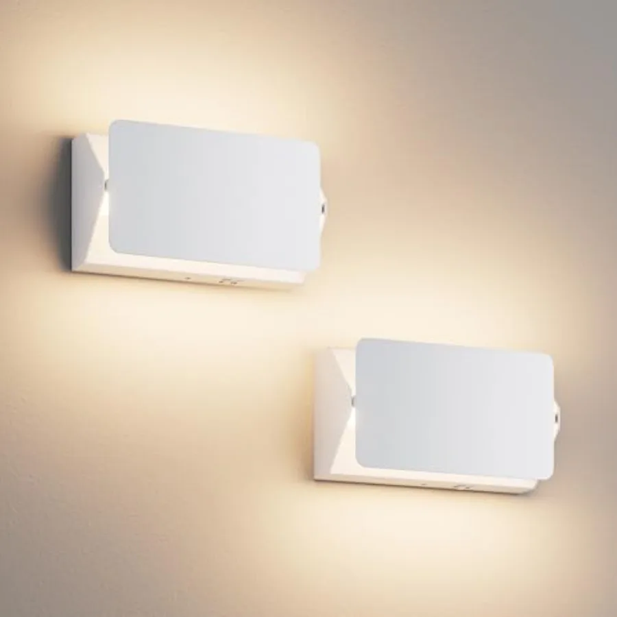 

Indoor Modern Led Aluminum Wall Sconces18W 5CCT 3000K-6000K Dimmable Hardwired Wall Light with Rotatable Lampshade Contemporary