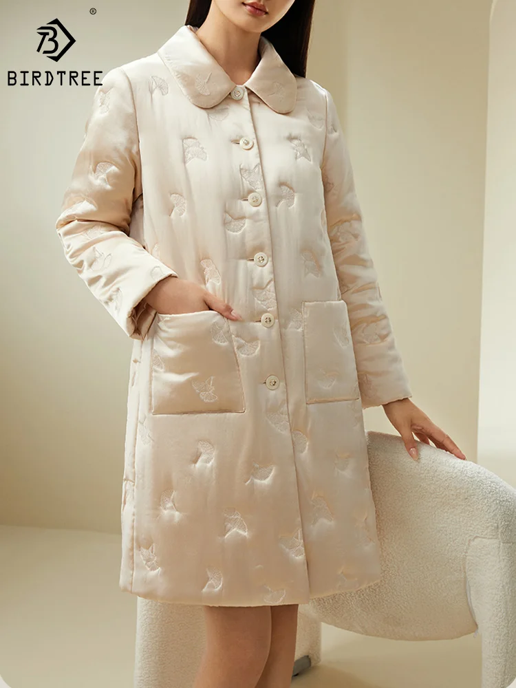 

Женский стеганый Халат из 100% натурального шелка, шелковистая атласная пижама, элегантные женские пижамы из натурального шелка, новинка весны 2024, P41894QM