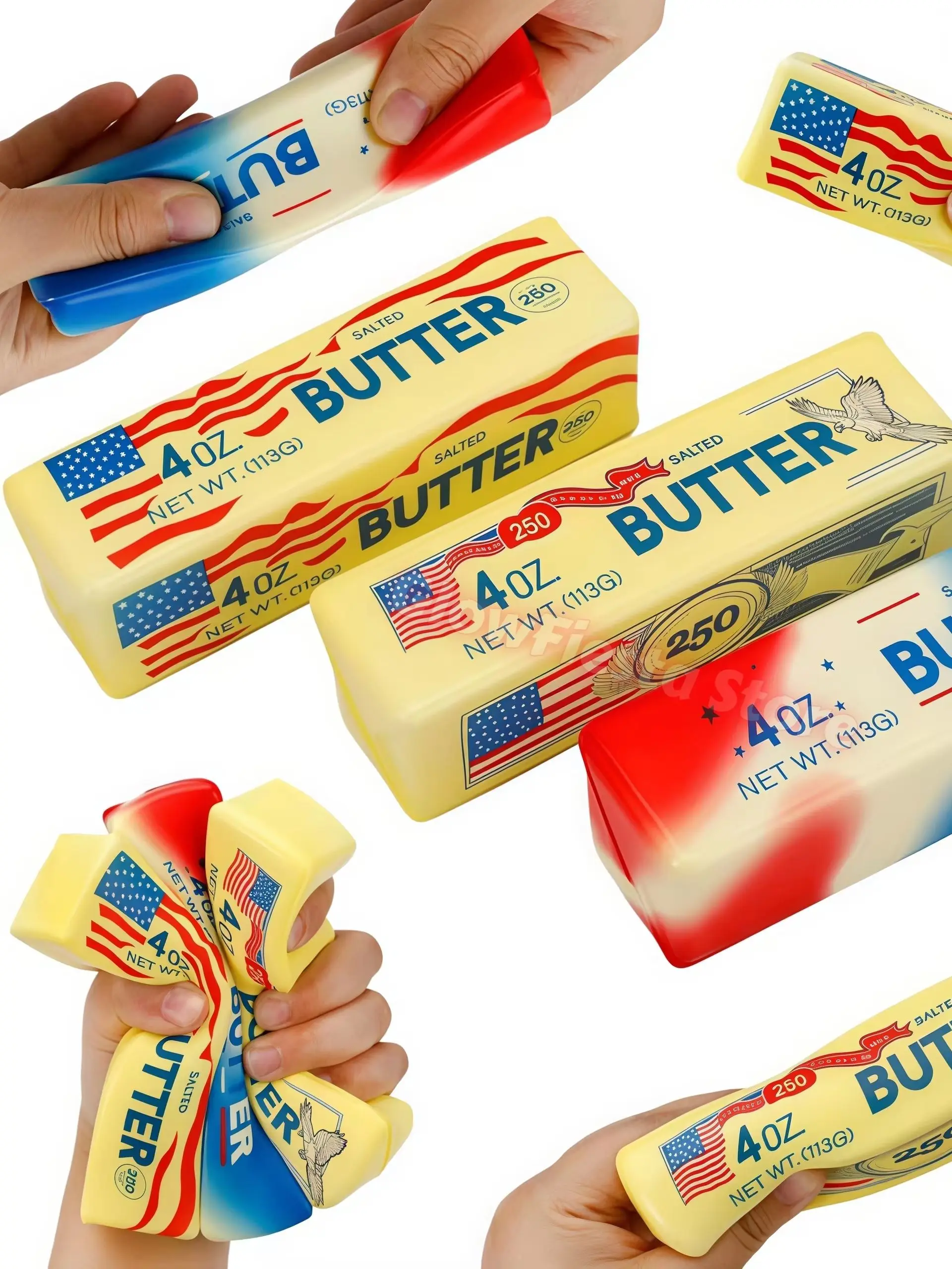 12 Stück/Set Butter-Stick Slow-Rising Squishy Spielzeug, Nass, weich, langsam aufspringend, Stressabbau, Dekompression, Fidget-Spielzeug für Erwachsene, beliebt