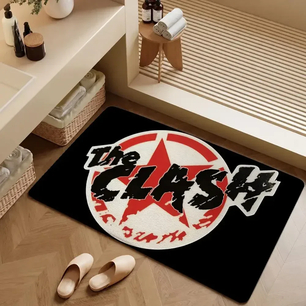 Floor London Mat Soft Calling Flannel Entrance Doormat Non-Slip Washable Rug Bedroom Clash The Band Kitchen Strummer Home Decor