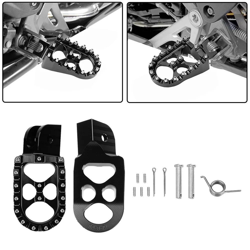 For BMW Series Motorcycle Billet Footpegs CNC Alloy R1200GS LC ADV Adventure F750GS F850GS G650GS Anti-Slip R1300GS Accessories