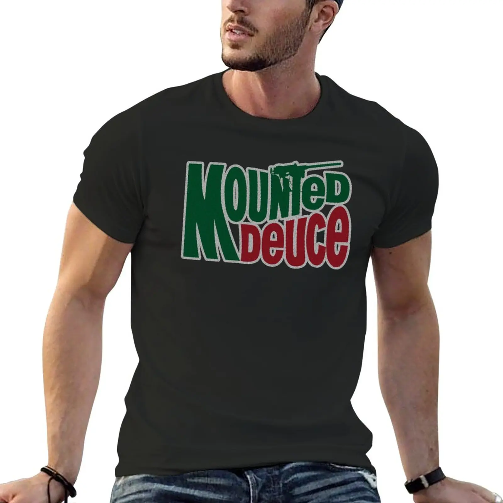 New Mounted Deuce T-Shirt t-shirts man blank t shirts plain t-shirt oversized t shirts for men