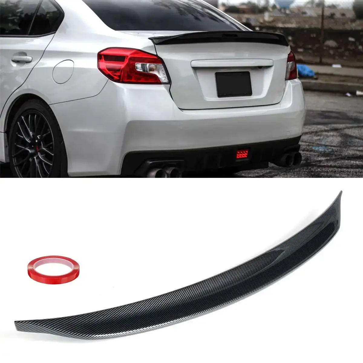 

ABS Car Rear Trunk Spoiler Lip Boot Extension Rear Tail Wing Lip Trunk Spoiler For SUBARU WRX STI VA1 VA2 2015-2021 Body Kit