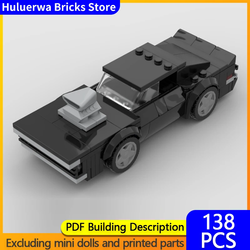 

Модель городской автомобиль MOC, строительные кирпичи R/T, американский мускулистый автомобиль, модульная технология, детские праздничные подарки, сборка игрушек, костюм