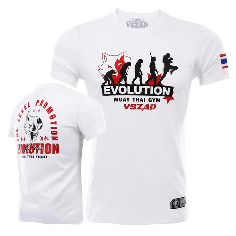 Herren Muay Thai T-Shirt Sommer Schnelltrocknend Bequemes Atmungsaktives Shirt Modisches Fitness-T-Shirt Lässiges O-Ausschnitt Kurzarm-Oberteil – Detail 20