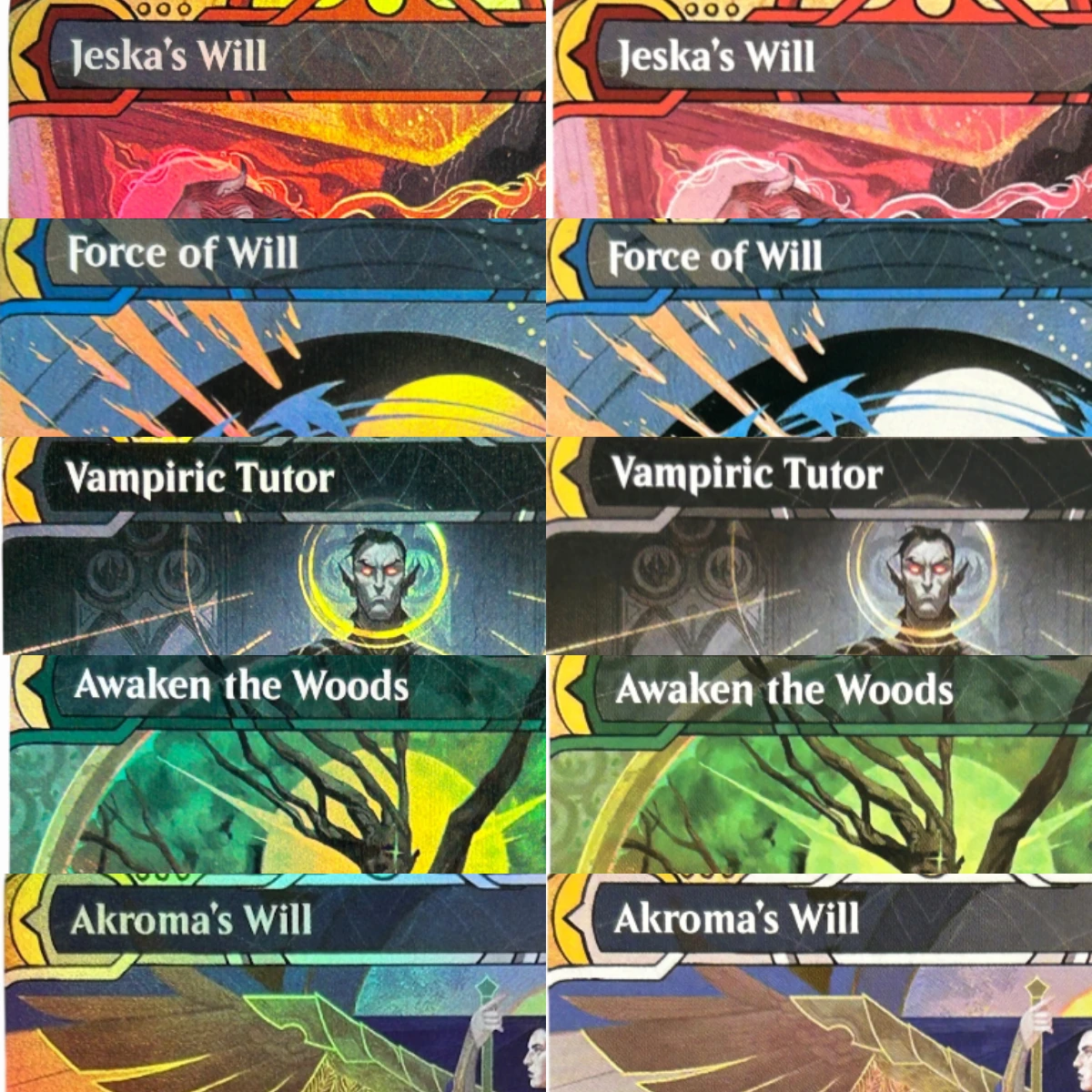 LK28 SOA Cyclonic Rift Force of Will Jeska's Will Vampiric Tutor Akroma's Will High-Quality TCG Proxy Cards (Black-Core)