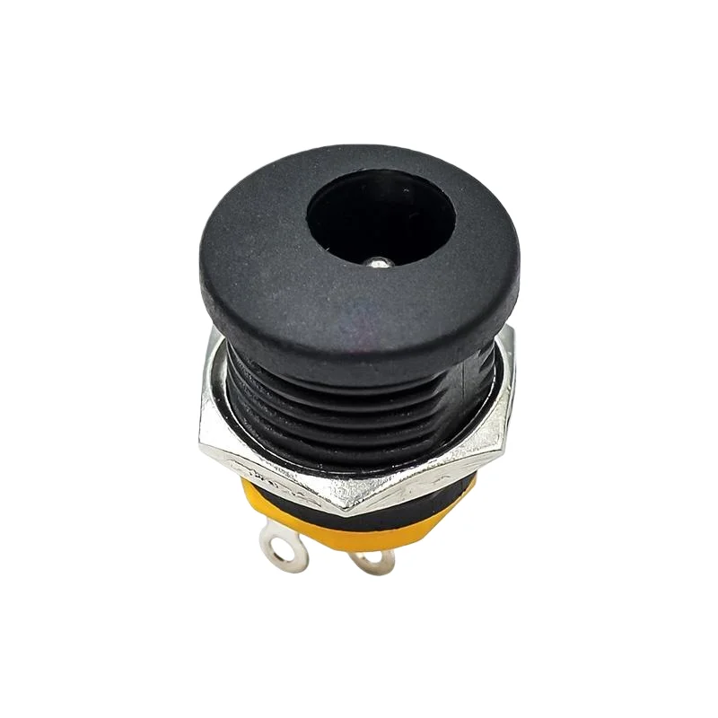 5pcs DC022 with nut, DC head, inner diameter 5.5mm, inner needle 2.1mm, DC power socket, 5.5*2.1mm