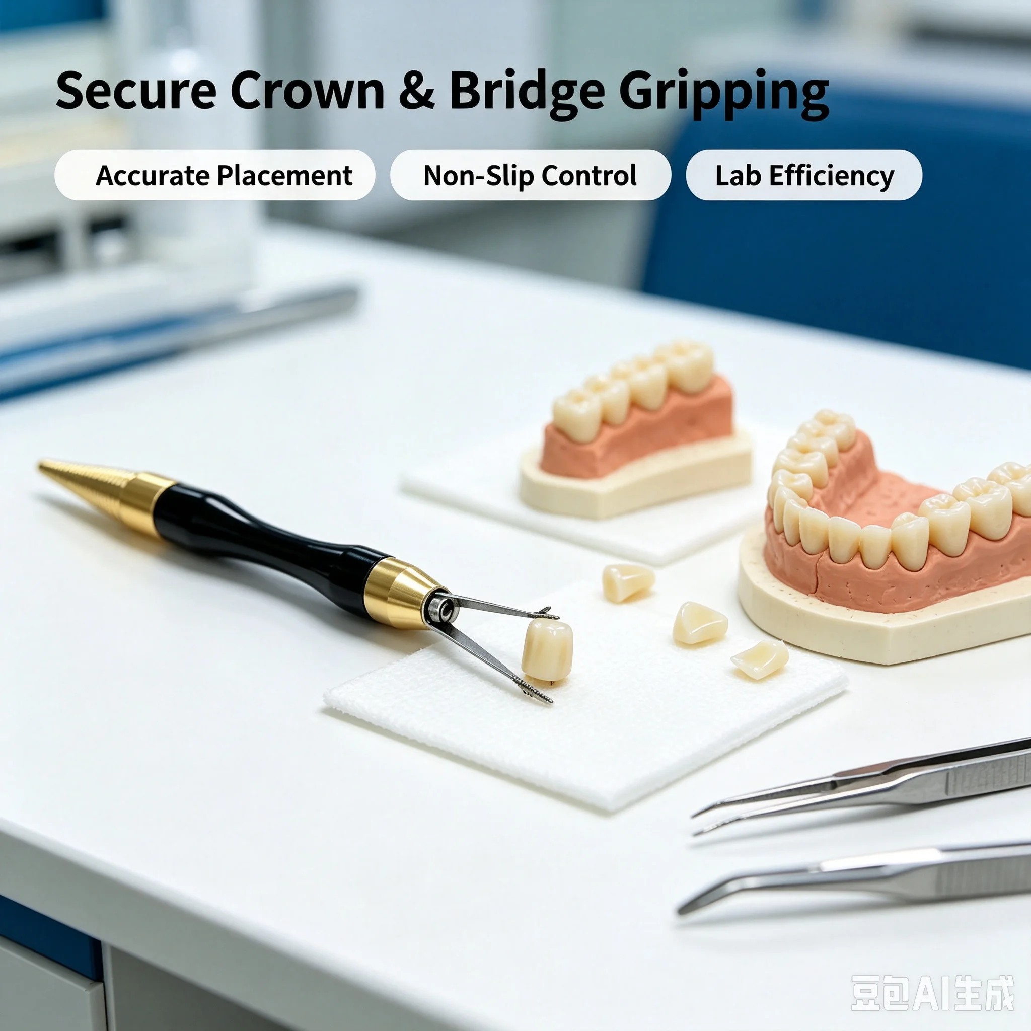 Pinze Per Corone Dentali Autoclavabili 135 ° Rimuovi-Crown Bridge Place Per Denti Anteriori E Posteriori - Uso Clinico E Laboratorio-image