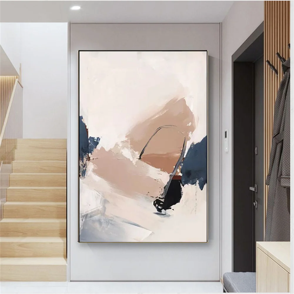 

Pure Handmade Canvas Oil Painting Abstract Modern Fashion Minimalist Living-Room Porch Bedroom Room Art Wall Home Poster-Wall