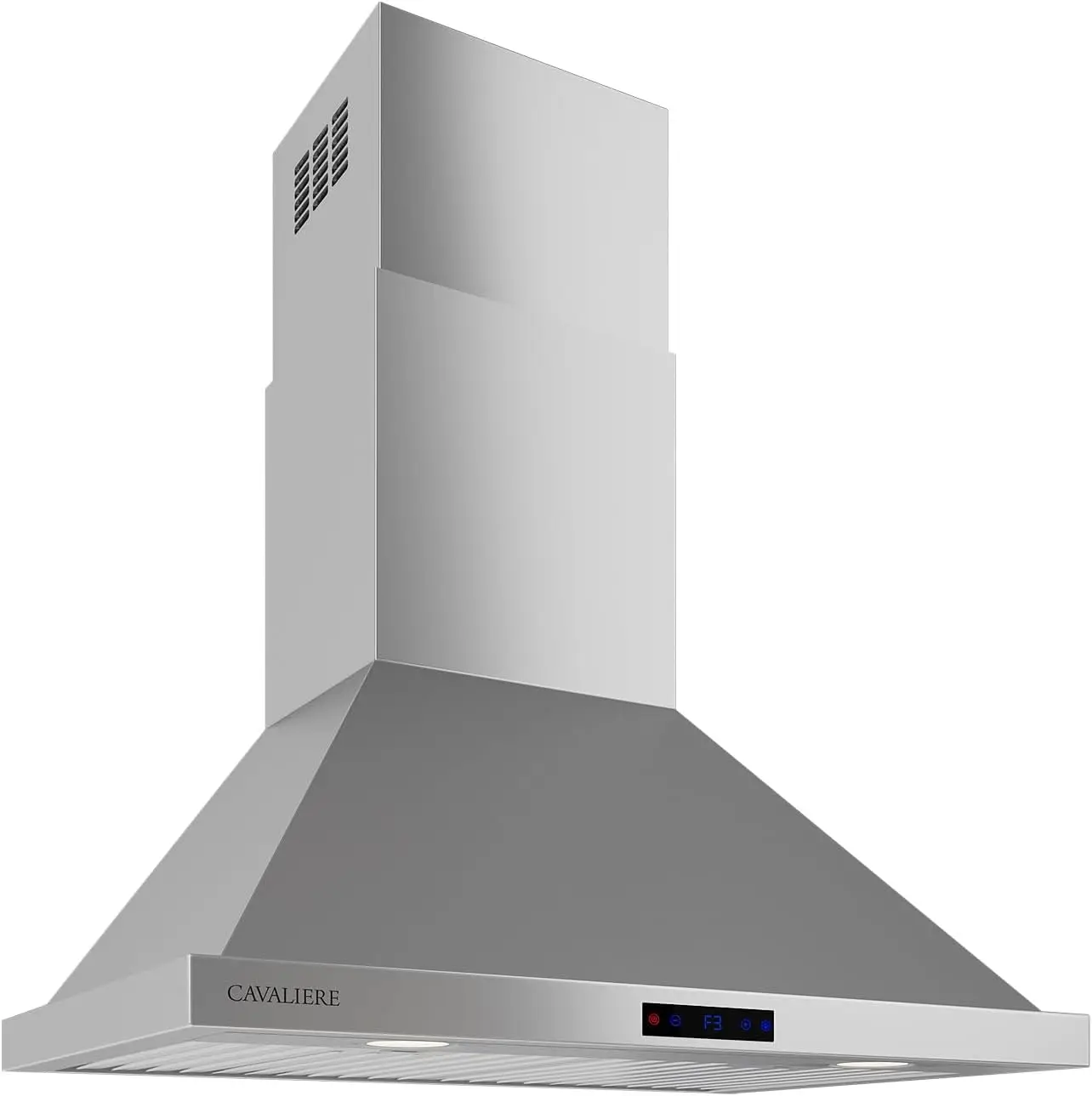 Digital Wall Mount Range Hood 30-inch With Premium 201 Stainless Steel & Ducted/Ductless Convertible (Kit included), 3