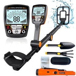 New Foldable Professional Metal Detector TX-640 with Waterproof Search Coil for Adults High Accuracy Gold Detector