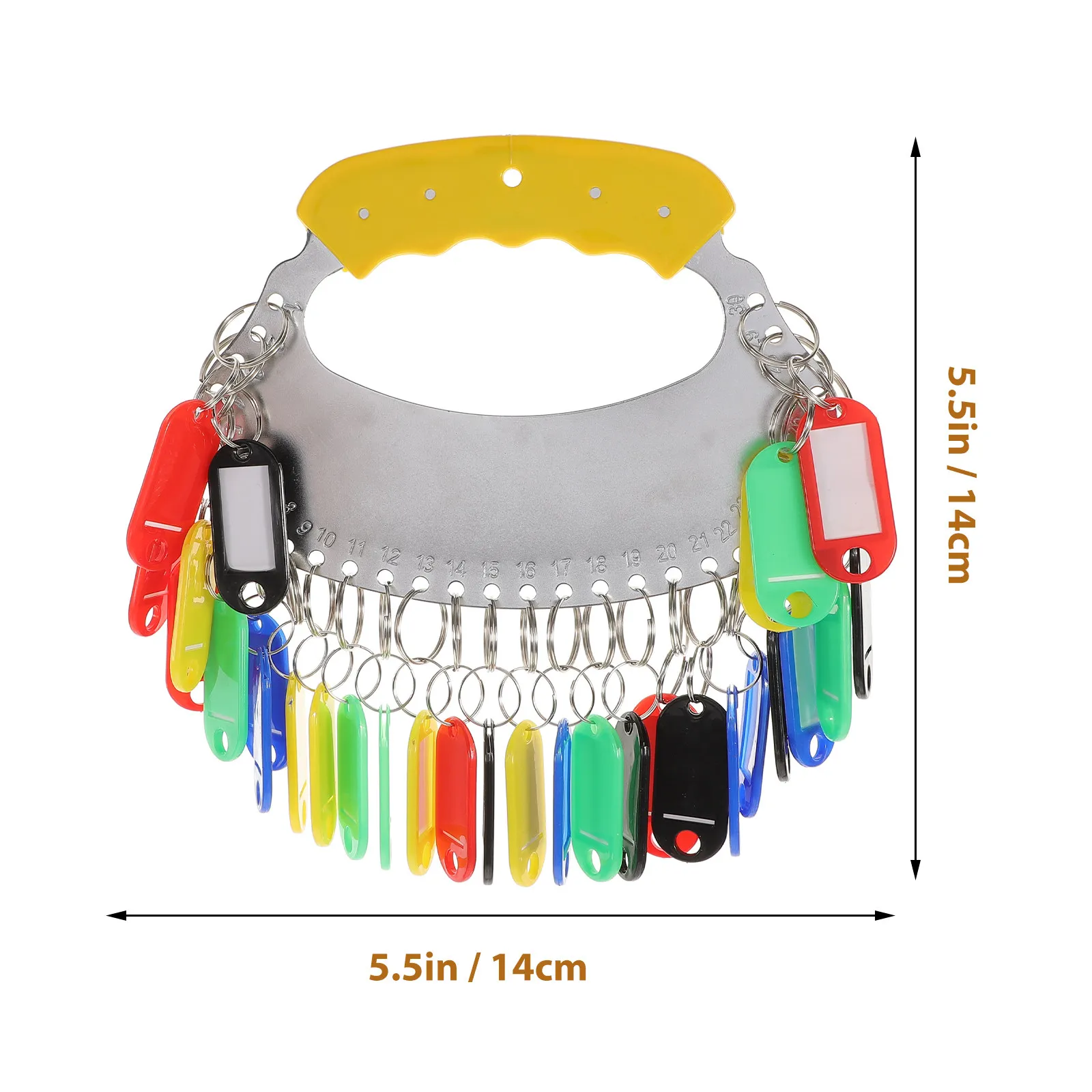 1Set Warehouse Key Management Plate Heavy Duty Metal Key Organizer with Numbered Tags for Office Industrial Storage Security