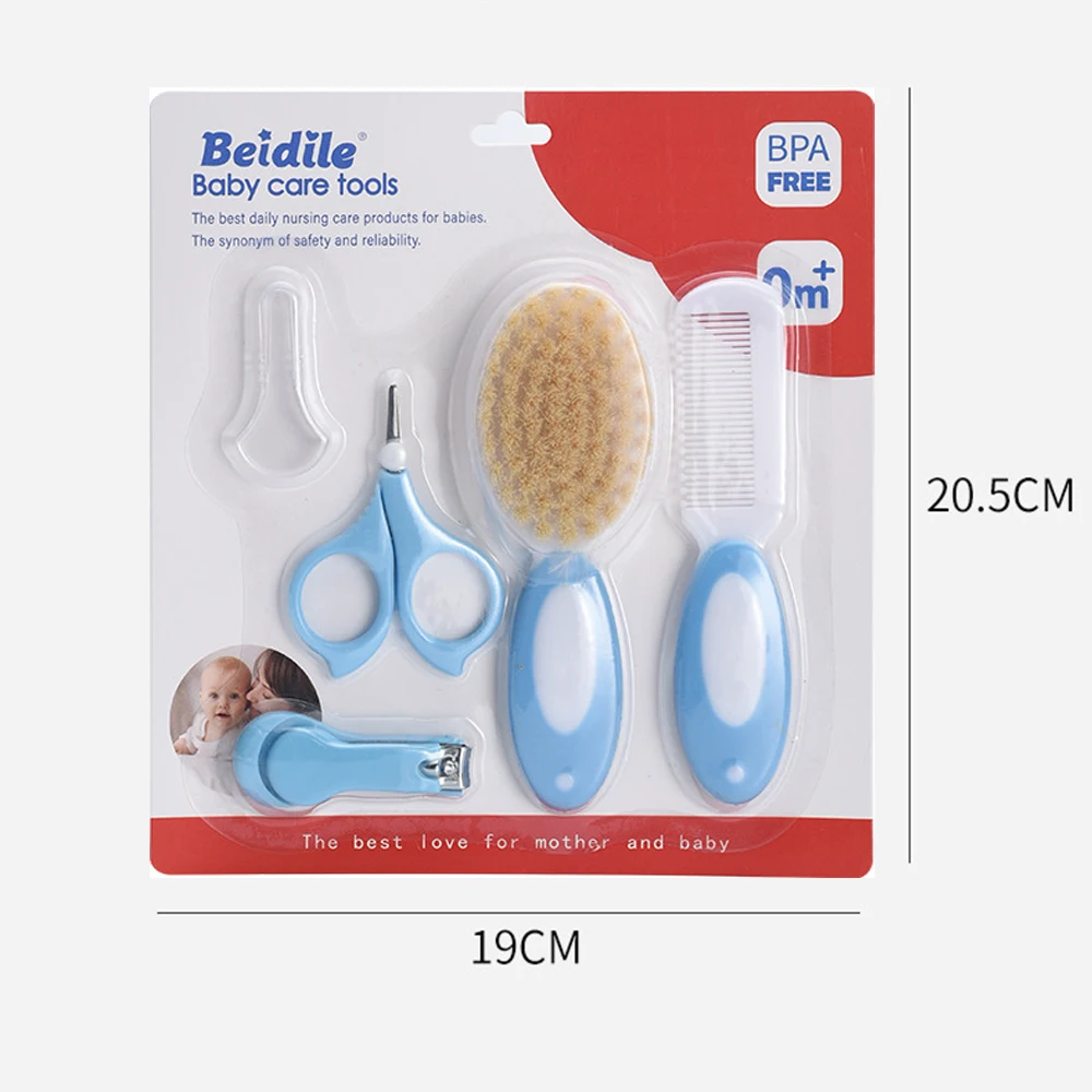 Bebê recém-nascido Beleza 5-Piece Set, Nail Clipper, pente, nariz, sucção, tesoura, pinça, escova de dentes, termômetro, suprimentos de cuidados