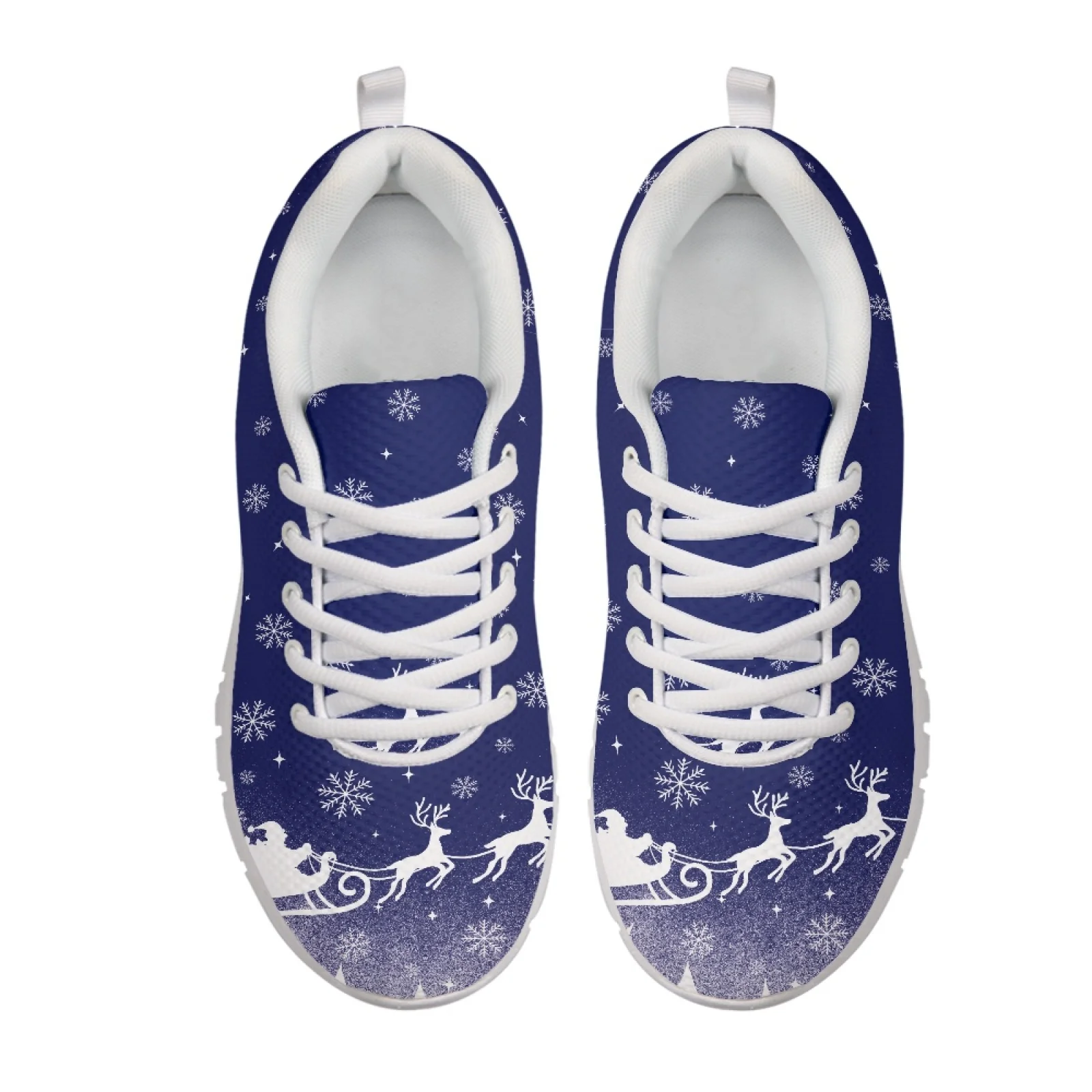 Coloranimal Snowflake Deer Athletic Trainers Athletic Sport Footwear for Womens Lightweight Sports Tennis Shoes