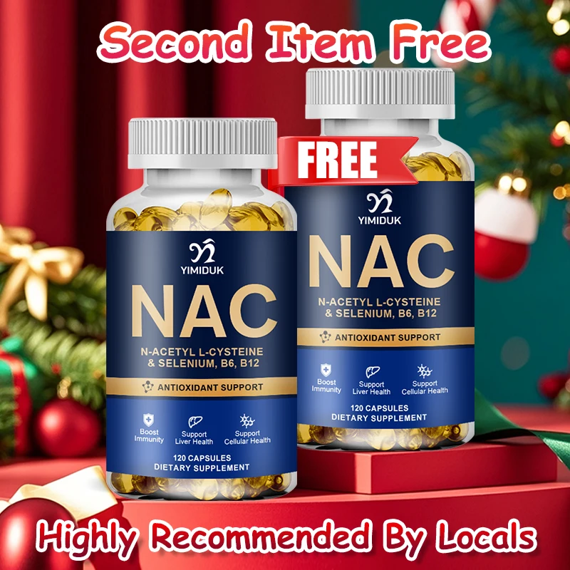 

Premium NAC Supplement, with Vitamin B6, for Antioxidant, Natural Detoxification, Immune, Skin, Overall Vitality, Men & Women