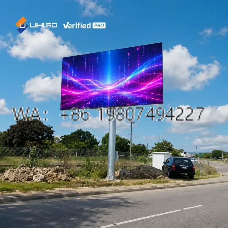 for UHLED P6.67 Outdoor LED Display Full Aluminum Energy Saving Cabinet 960x960mm IP66 Screen for Advertising Building Facade