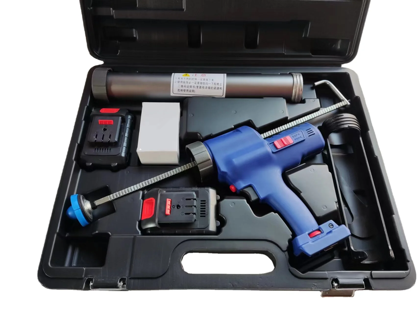 Profesjonalny, wysokiej jakości akumulatorowy pistolet do silikonu, klasy przemysłowej, doskonała wydajność, do prac budowlanych.