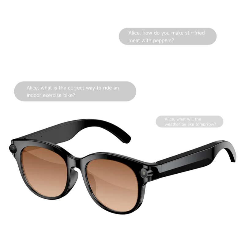 Xiaomi 4K نظارات كاميرا Ai الذكية 400 واط بكسل HD اطلاق النار ترجمة بلوتوث دعوة LED التعرف الذكي النظارات الشمسية #4