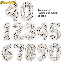 40Inch Cream Color Number Balloons 0-9 Large Digital Foil Adult Happy Birthday Wedding Baby Shower Party Decoration Globos