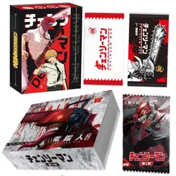 Chainsaw Man Anime Coleção Cartões, Retro Comics ManusFitting Cartões, Par de PVC Raro, Cartões Montados, Cartão HIT