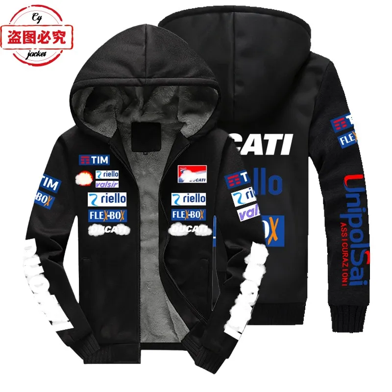 Motorcycle logo printed cycling jersey jacket sweatshirt men's fleece hoodie jacket team racing team uniform