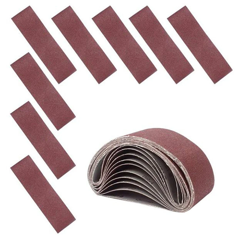 [NEWA76K!】 3 X 21 Inch Sanding Belts   Aluminum Oxide Sanding Belt   Premium Sandpaper For Portable Belt Sander – 10 Pack