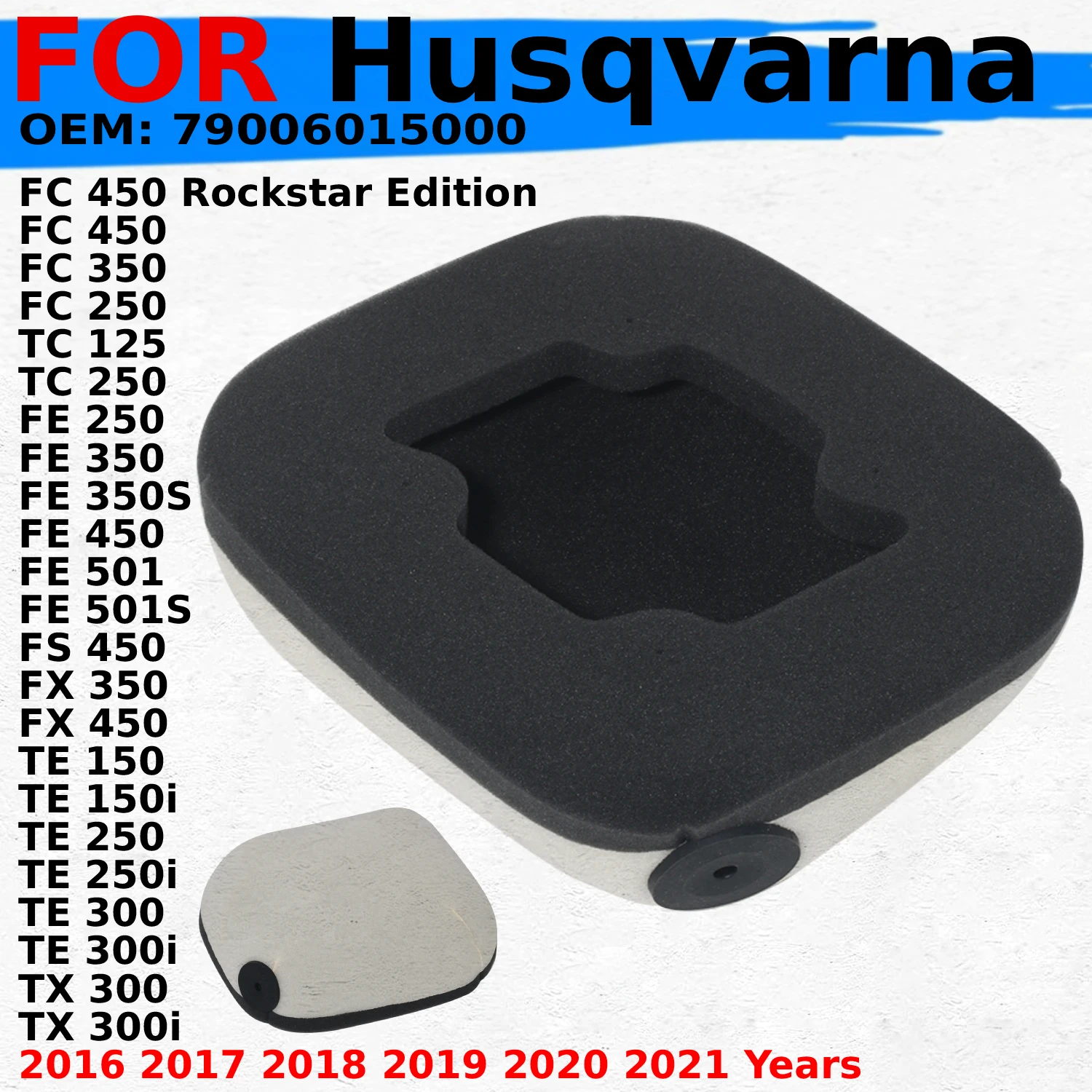 Dual‑Stage Foam Air Filter For Husqvarna FC250 FC350 FC450 TC125 FE250 FE350 TE250i TE300i Dirt Bike Air Cleaner Element