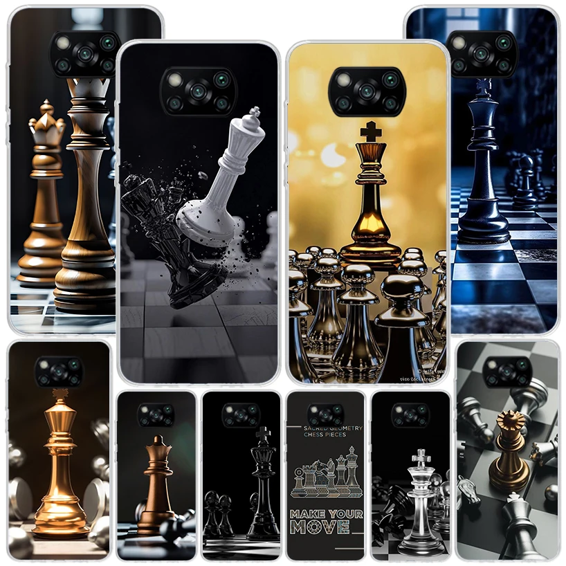 Competitive Chess Game Phone Case For Xiaomi Poco X3 Pro X5 X4 Nfc M5S M3 M4 F5 F4 F3 F2 F1 GT Mi Note 10 Lite Cover Shell