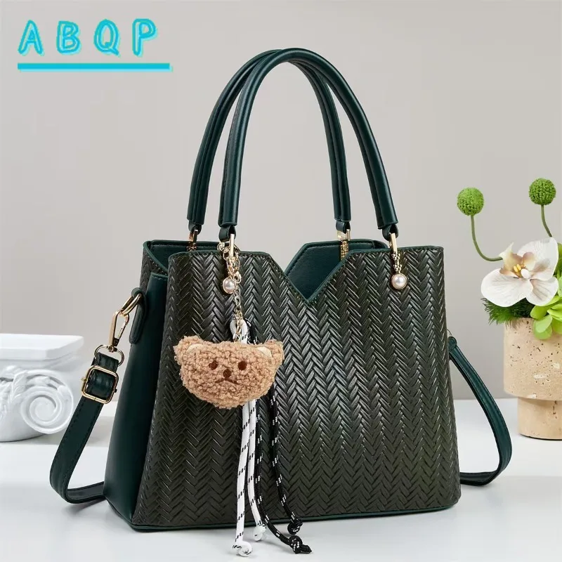 

Сумка на плечо, большая вместительная тканая женская осенняя новая универсальная модная полосатая сумка через плечо, популярная большая сумка