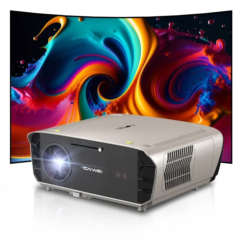 CAIWEI Fast Shipping 1550ANSI With NFC Outdoor Large Venue Lcd Daylight Projector Mapping Home Theatre Projectors 4K